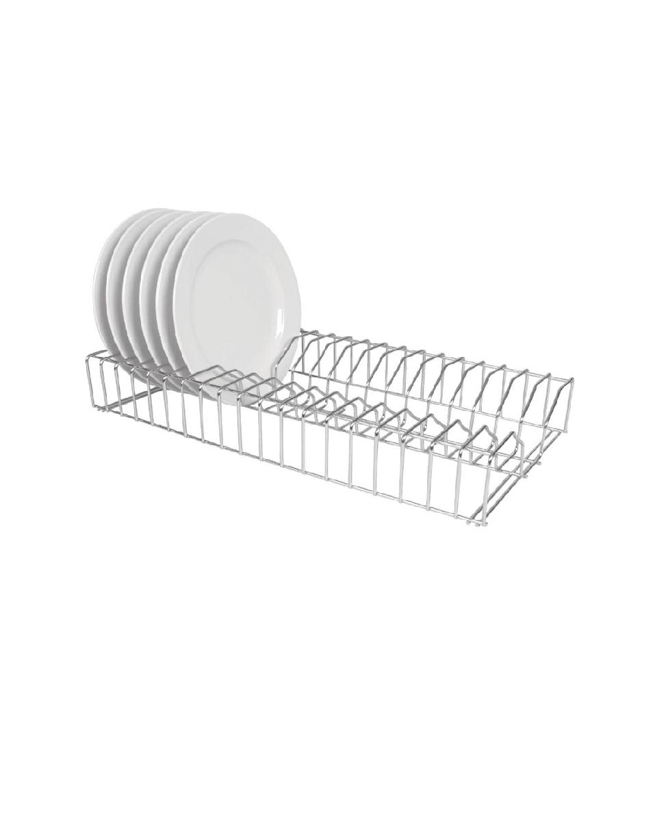 Afdruiprek - H 9 x 31 x 60 CM - RVS - Vogue - L440
