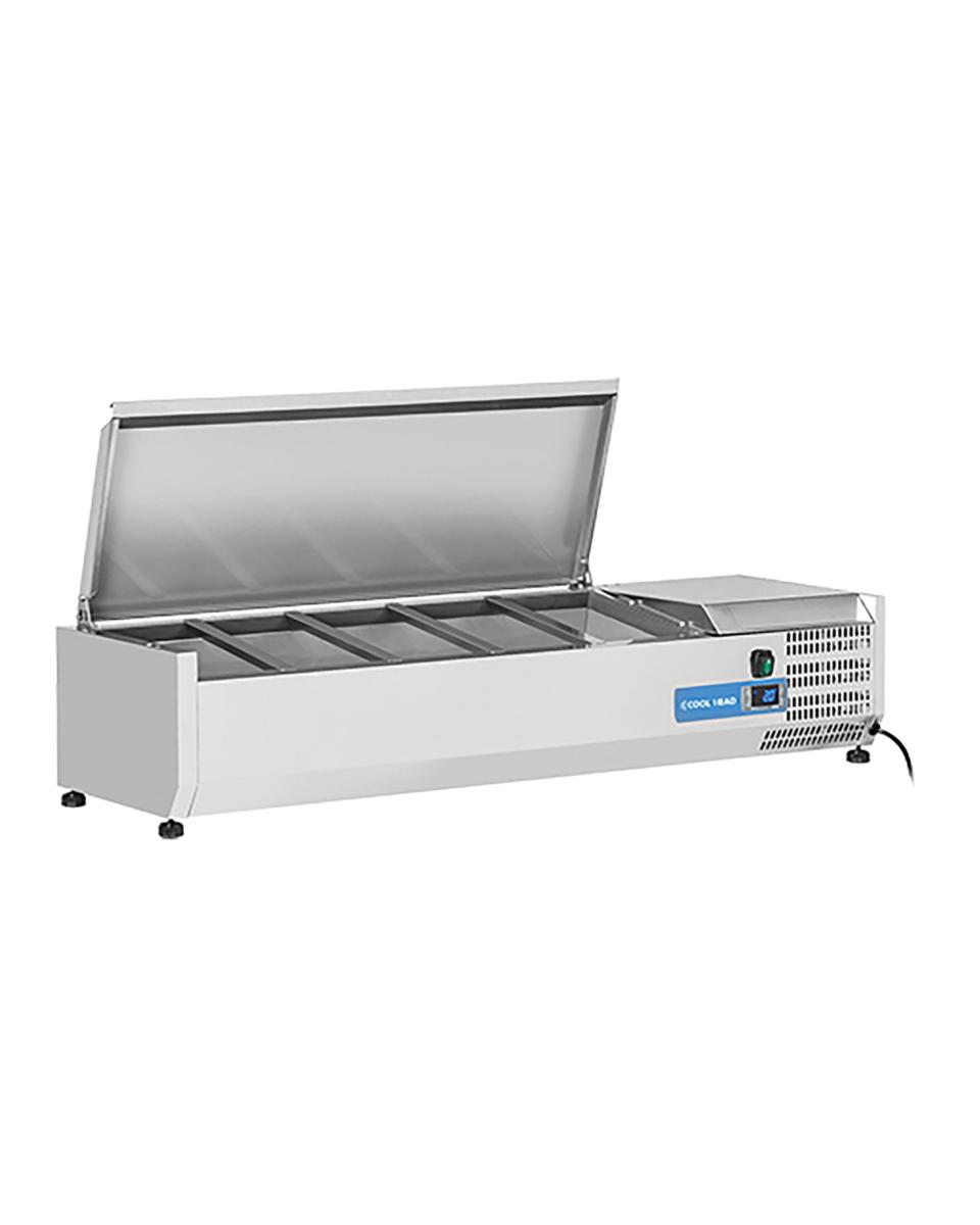 Koelvitrine - H 28.1 x 120 x 33.5 CM - 20 KG - 220 - 240 V - 160 W - Statische - R600A - RVS - 34 Liter - +2°C / +8°C - Cool Head - 712015