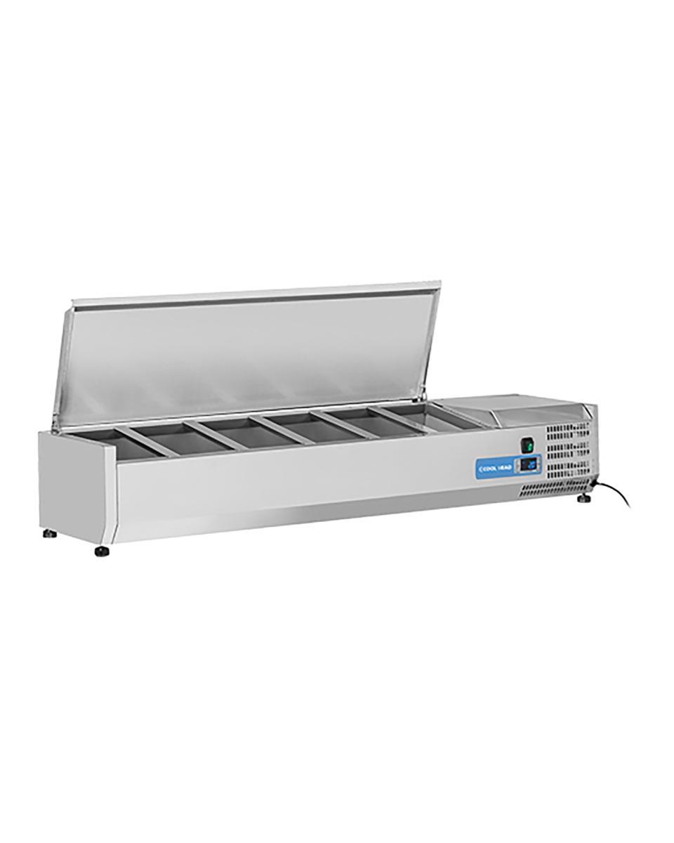Koelvitrine - H 28.1 x 140 x 33.5 CM - 24 KG - 220 - 240 V - 160 W - Statische - R600A - RVS - 42 Liter - +2°C / +8°C - Cool Head - 712017