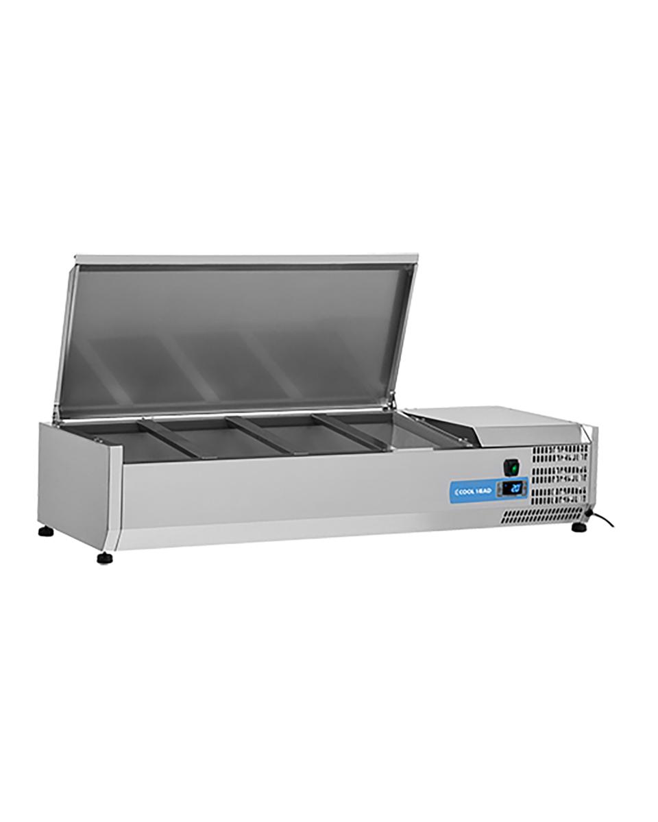 Koelvitrine - H 28.1 x 120 x 39.5 CM - 24 KG - 220 - 240 V - 160 W - Statische - R600A - RVS - 43 Liter - +2°C / +8°C - Cool Head - 712025