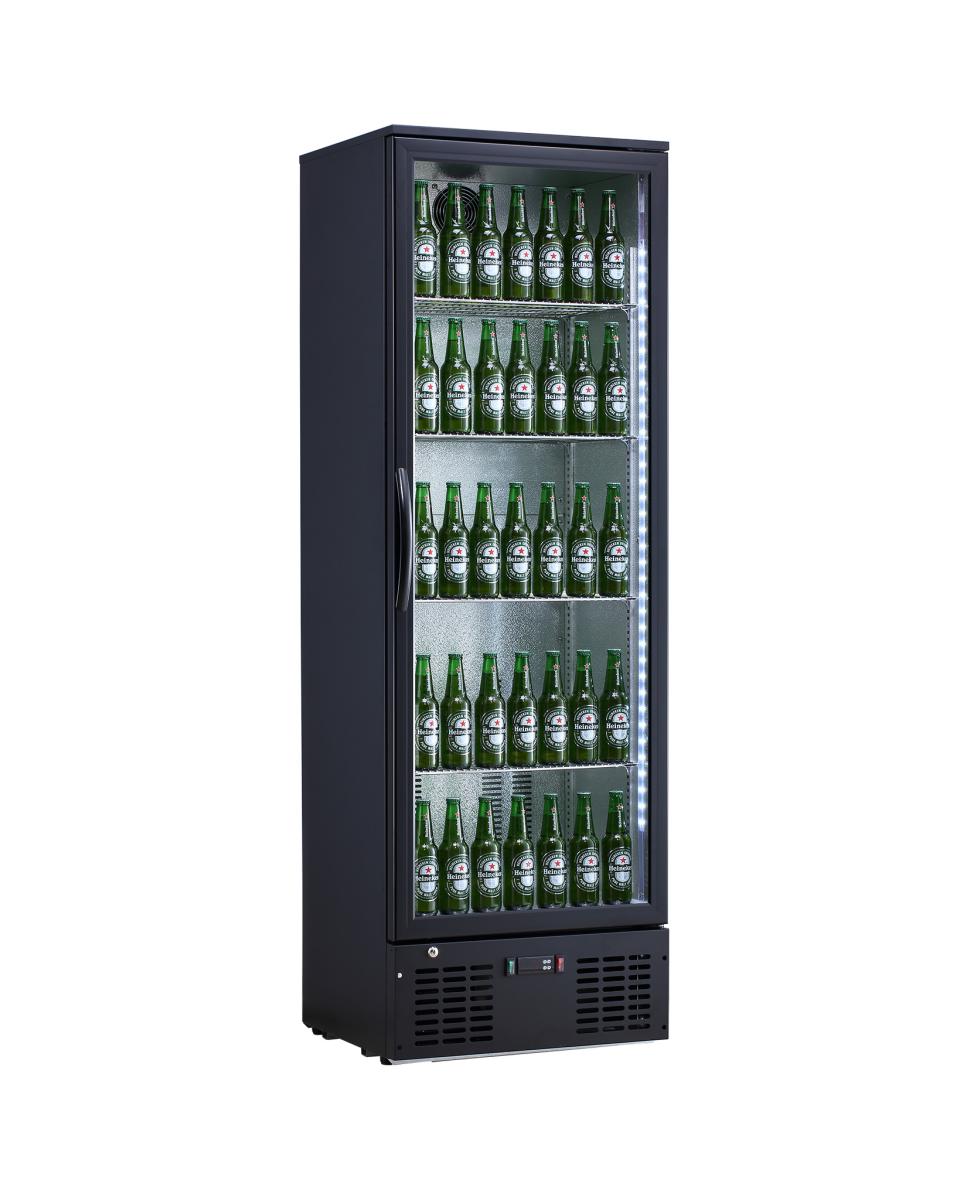 Koelkast glazen deur - 235 Liter - Zwart - Aluminium - Promoline