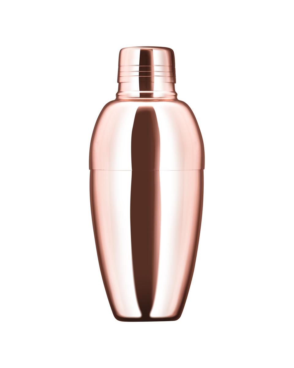 Cocktailshaker - 3-delig - 500 ML - Koper - Bar Professional - CKSC500