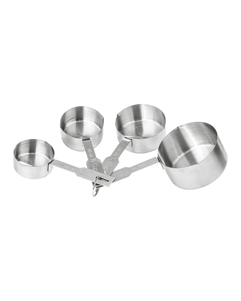 Maatschep - Set van 4 - Cups - RVS - Promoline