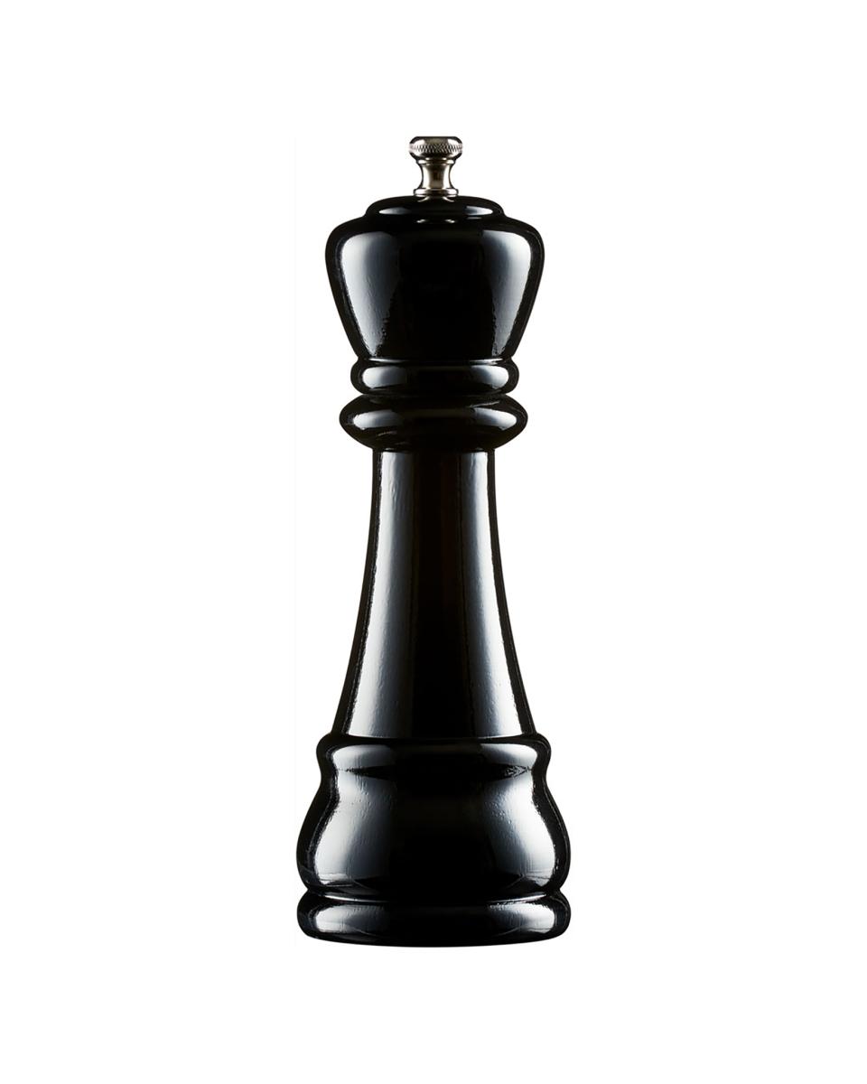Pepermolen - 20 CM - Keramisch maalwerk - Hout - Zwart - Koning - Promoline