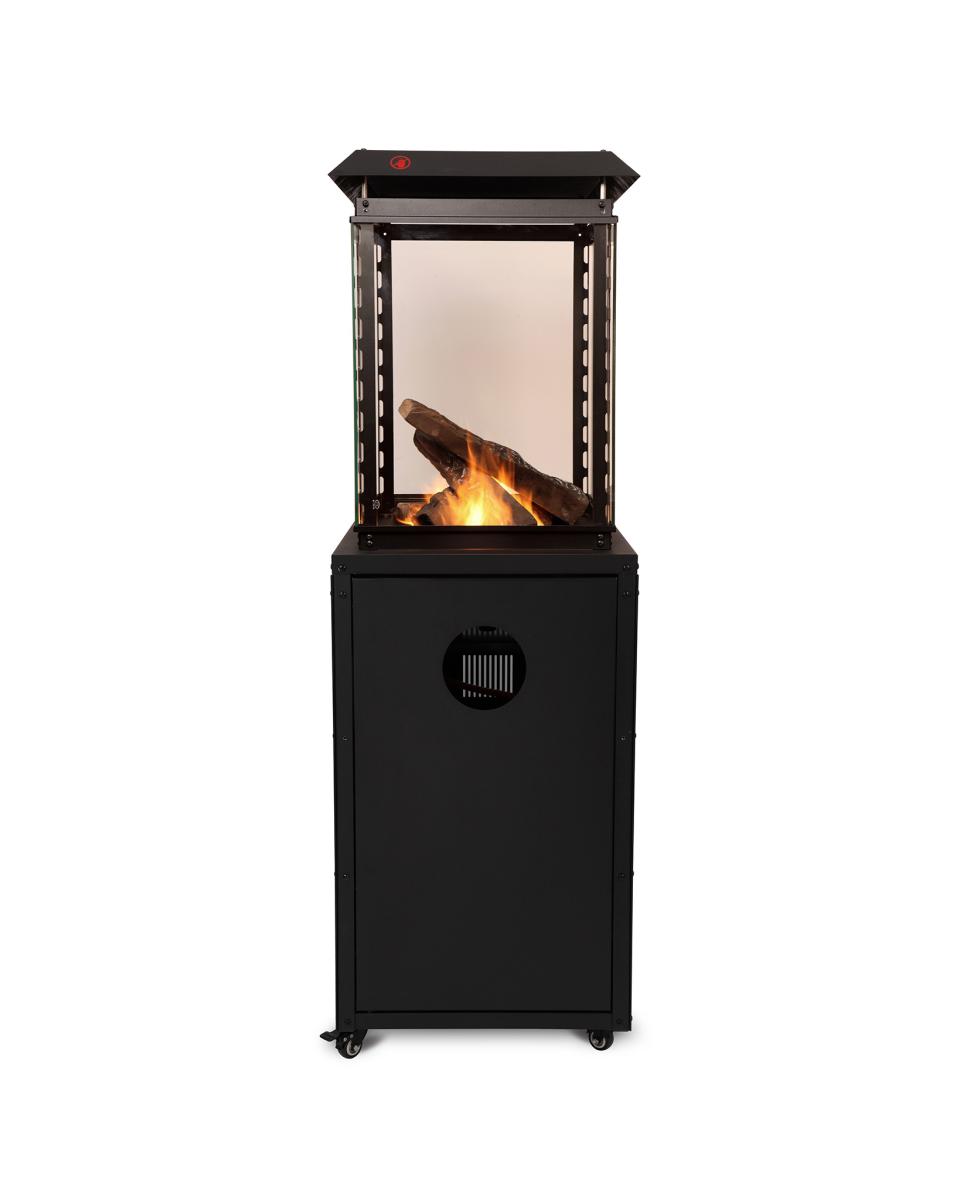 Terrasheater - Patio - H 139 x 47 x 47 CM - 8000 W - Propaan - Incl. lavablokken - Promoline