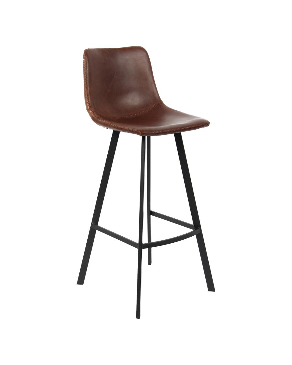 Horeca barkruk - Nicolas - PU Leer / Staal - Cognac - Promoline