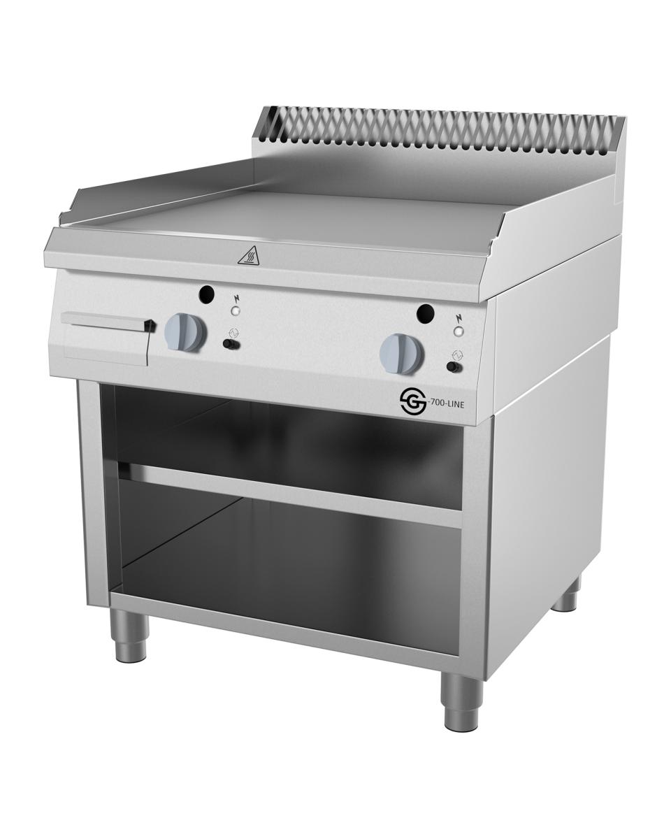 Bakplaat - G700 Line - Gas - Glad - 80 CM - Open Onderstel - Promoline