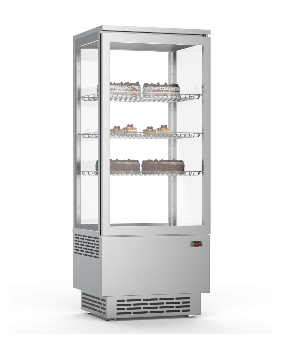 Koelvitrine - 70 Liter - RVS - LED verlichting - Promoline