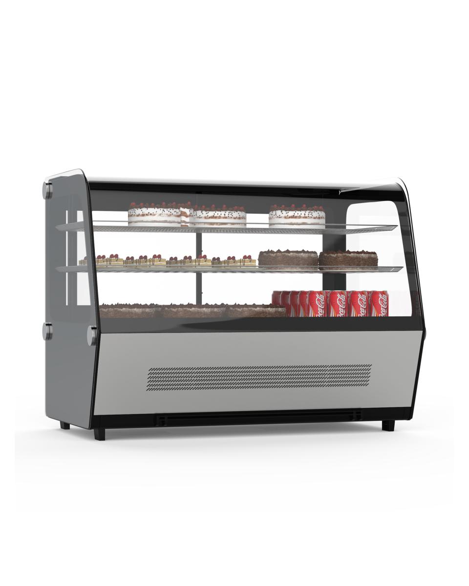 Koelvitrine - Tafelmodel - 160 Liter - RVS - Promoline