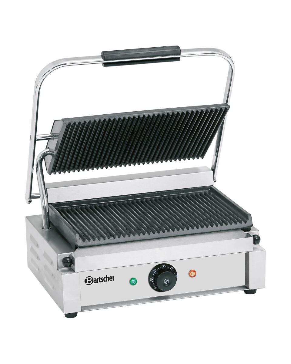 Contactgrill - Enkel - Geribbeld - Bartscher - A150674