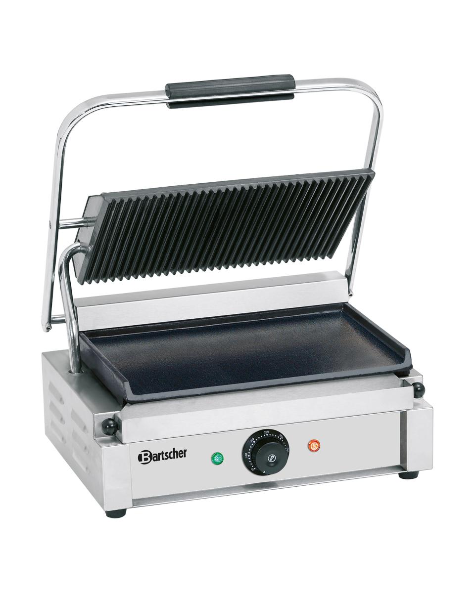 Contactgrill - Enkel - Geribbeld/Glad - Bartscher - A150676