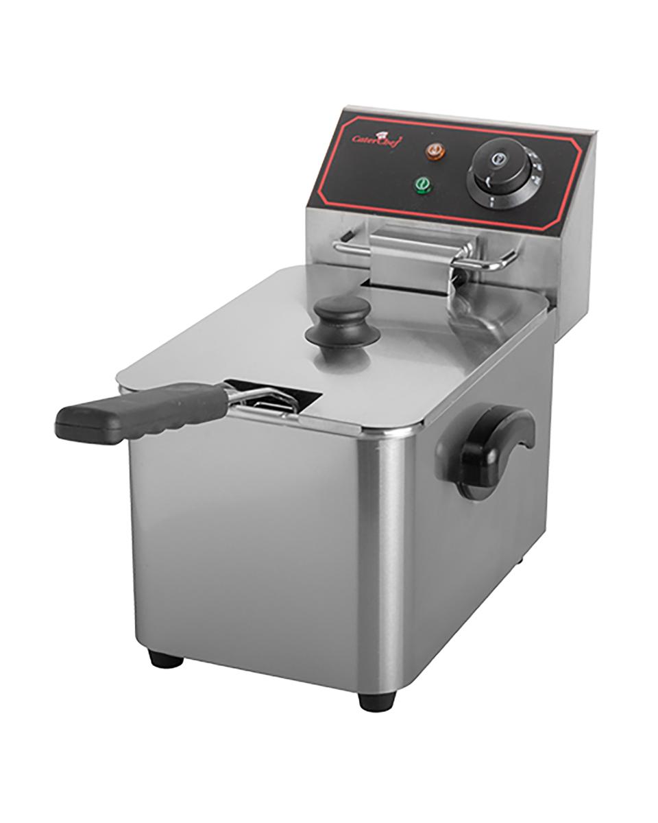 Friteuse - H 31.8 x 20.8 x 37.7 CM - 5 KG - 220 - 240 V - 2000 W - RVS - 5 Liter - Elektrisch - Caterchef - 688005