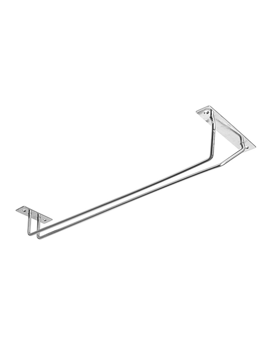 Glazen-Ophangrek - 14.5 x 46 CM - 0.33 KG - 40.5 CM - RVS - 705448