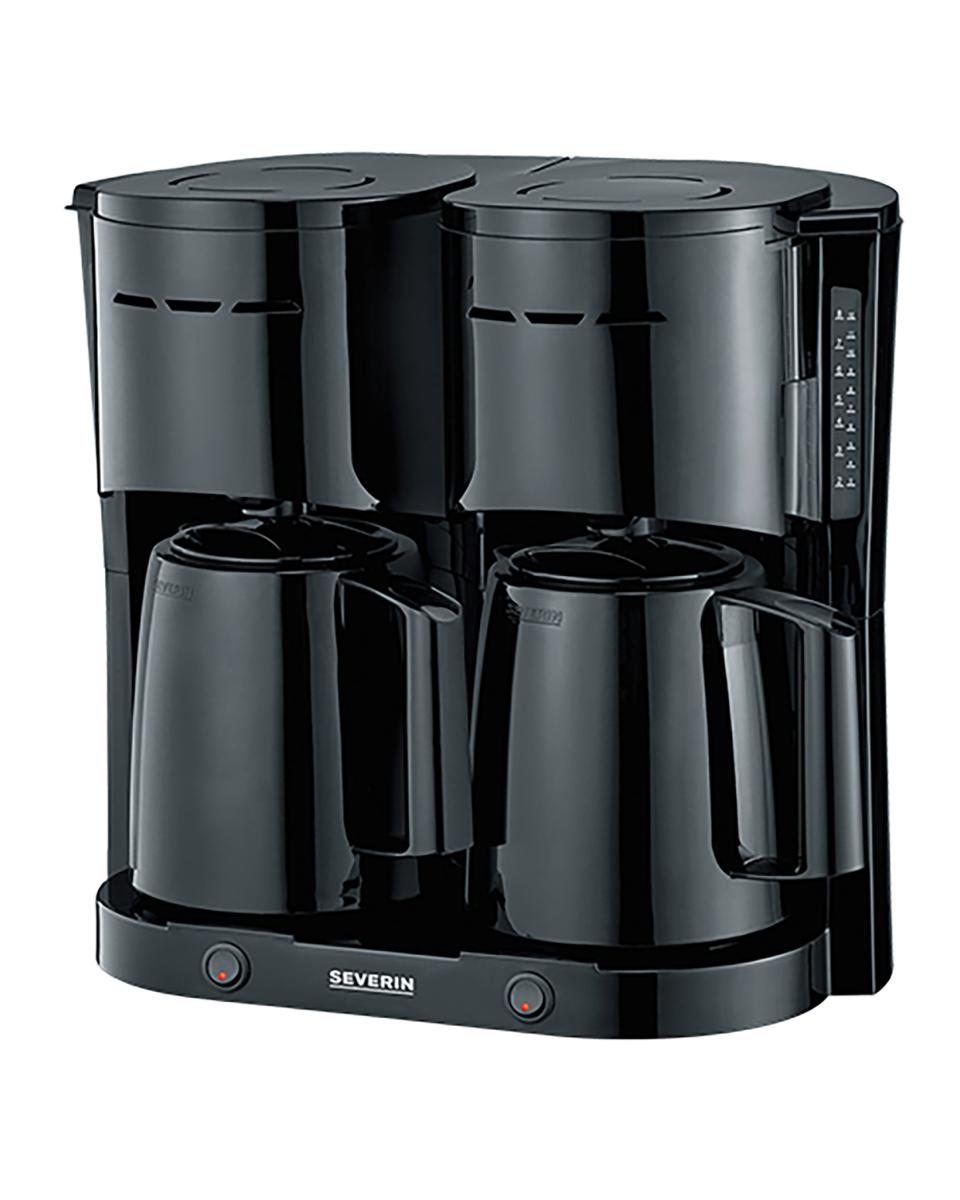 Koffiezetapparaat - H 36.5 x 39.5 x 25.5 CM - 4.38 KG - 220 - 240 V - 2000 W - Kunststof - Zwart - 1 Liter - Severin - 910016