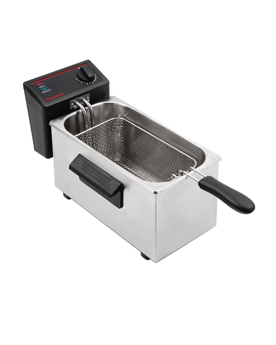 Friteuse - Tafelmodel - 3.5 Liter - H 24 x 23.2 x 42.9 CM - 2 kW - 230 V - RVS - Caterlite - GG198