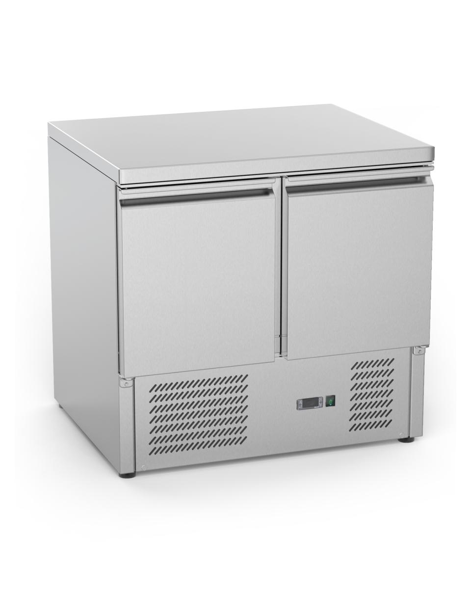 Koelwerkbank - 2 deurs - H 88 x 90 x 70 CM - 240 Liter - RVS - Promoline