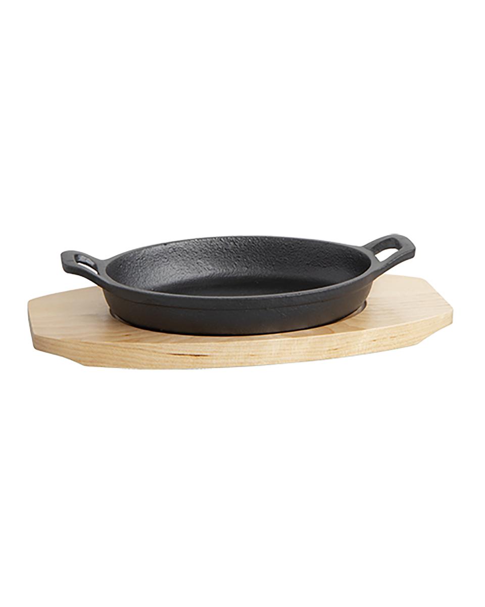 Bistro Serveerpan - H 5.5 x 17 x 12 CM - 1 KG - Gietijzer - Zwart - 861512