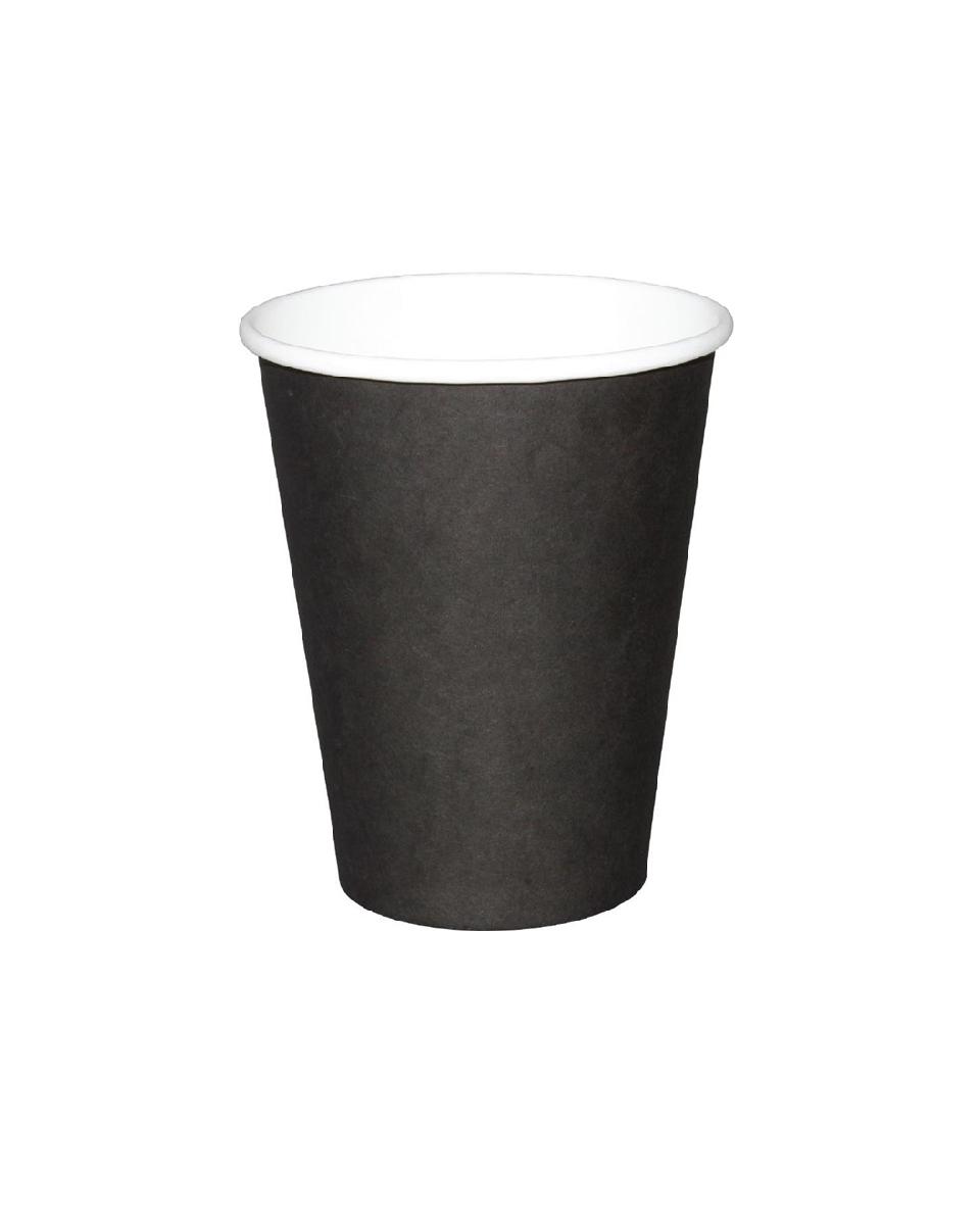 Wegwerp koffiebekers - 34 CL - 50 stuks - Zwart - Ø 8.95 x H 11 CM - Karton - Fiesta - GF043