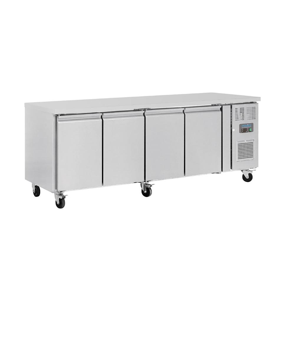Koelwerkbank - 449 Liter - 4 deurs - H 86 x 223 x 60 CM - 230 V - RVS - Polar - G379