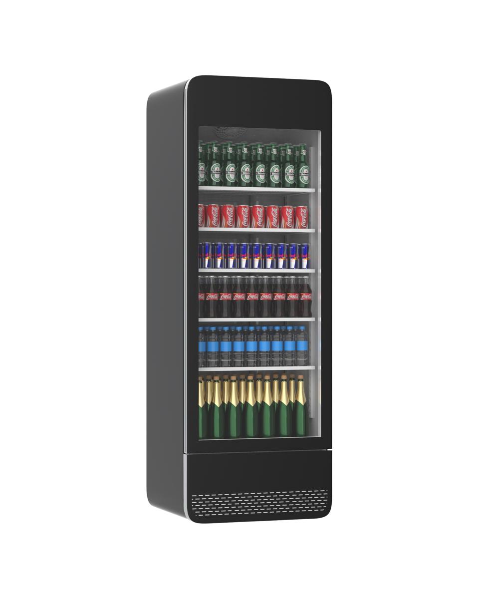Koelkast glazen deur - 710 Liter - Retro - display - 1 Deurs - Zwart - H 221.5 x 77.5 x 68.8 CM - Promoline