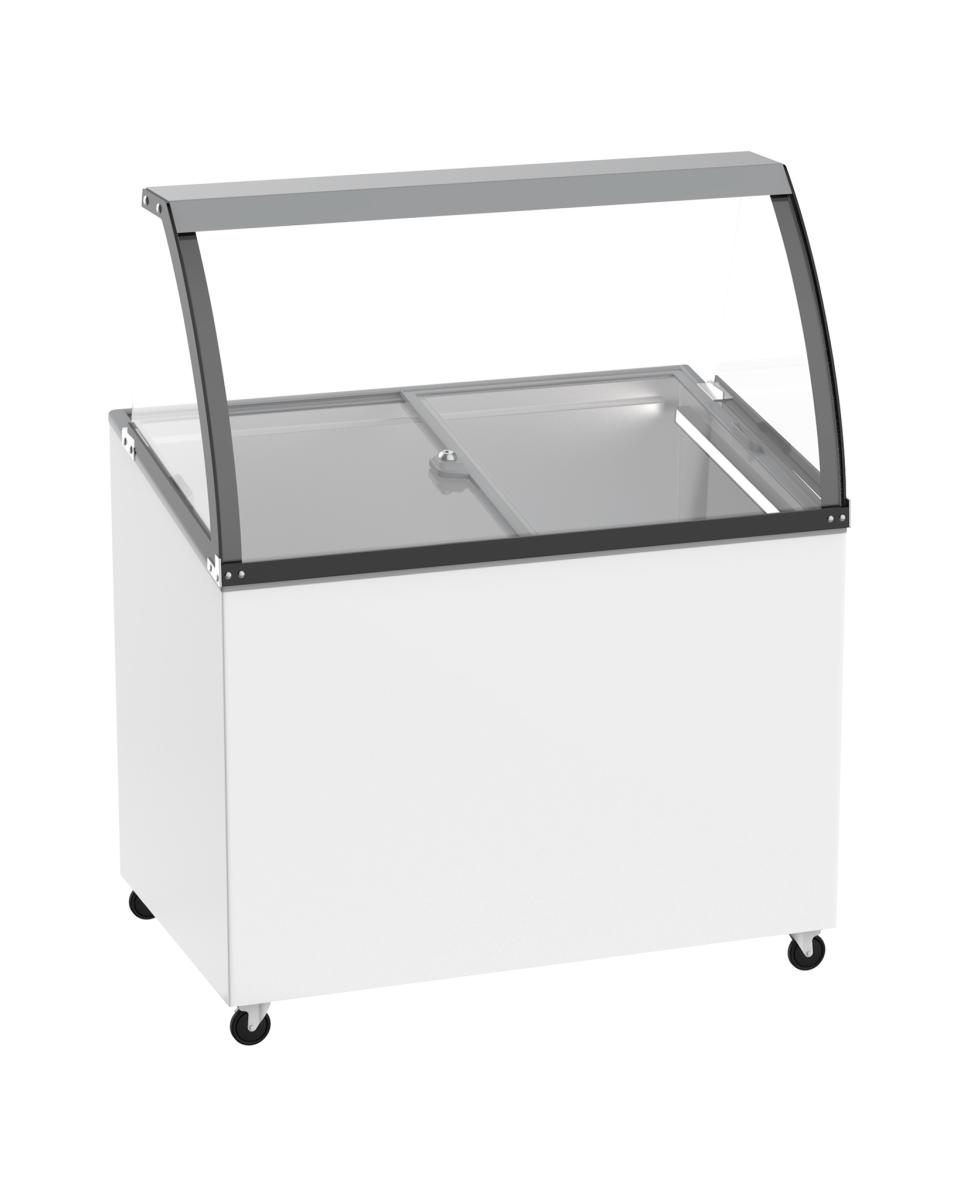Schepijsvitrine - 300 Liter - 5 Bakken - H 131.5 x 104.3 x 65.9 CM - Promoline