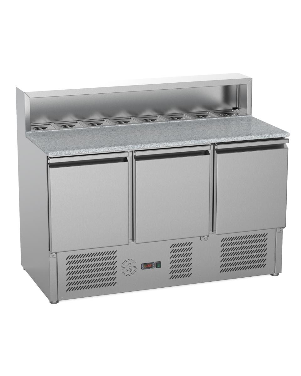 Pizzawerkbank - 3 deurs - H 86 x 136 x 70 CM - Promoline