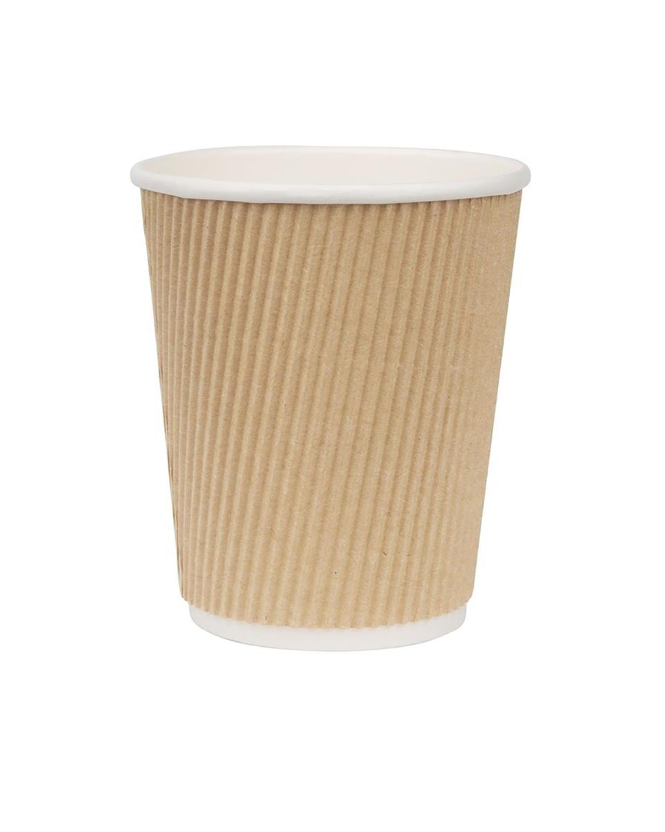 Wegwerp koffiebekers - 0.23 Liter - 500 stuks - Bruin - H 9 CM - Fiesta - GP442