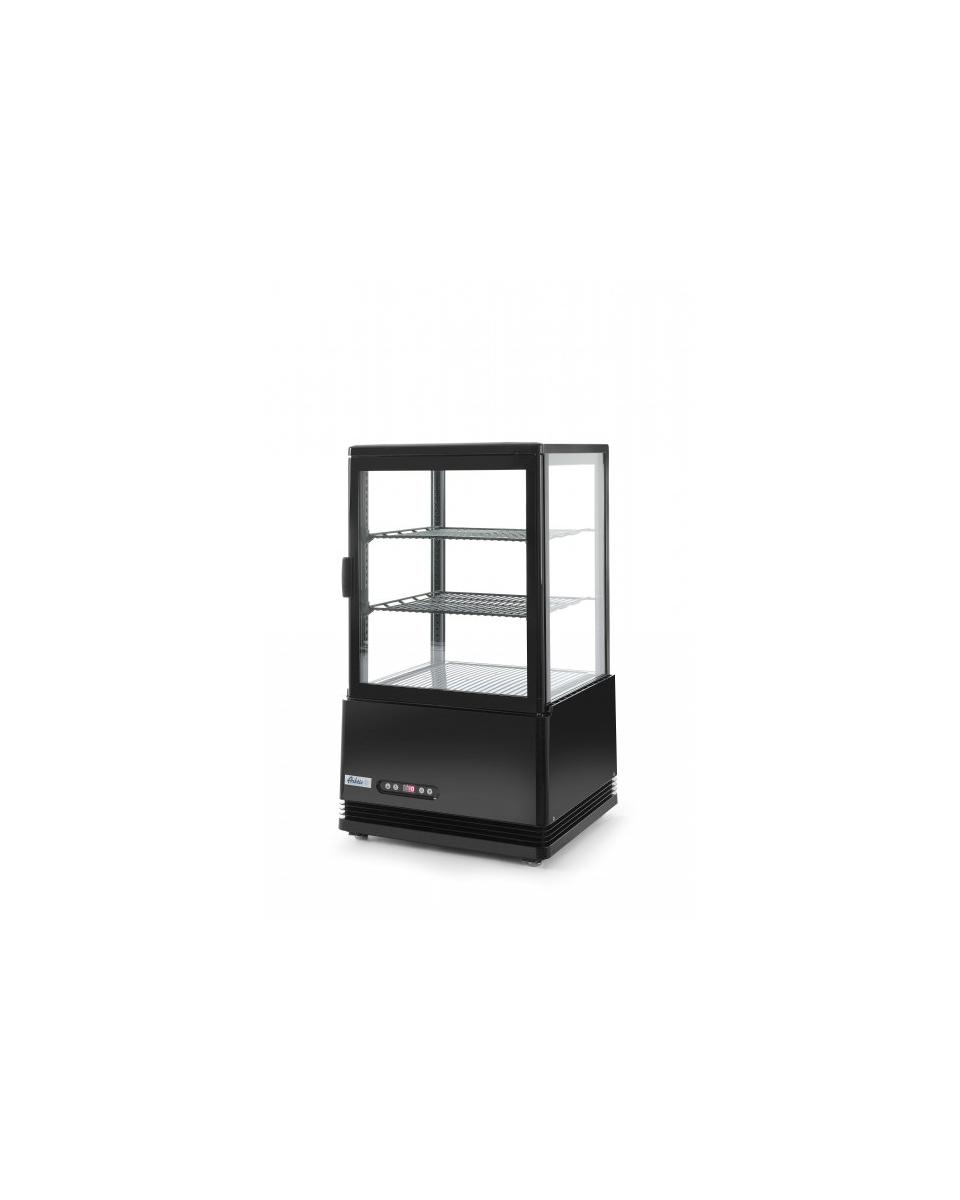 Tafelmodel Display Kasten - Zwart - 58 Liter - 2 Schappen - Hendi - 233627