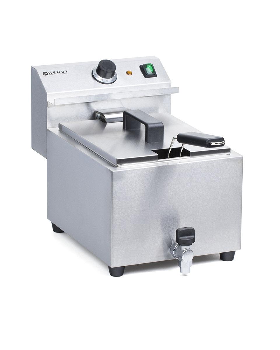 Friteuse Mastercook - Met Aftapkraan - 8 Liter - Hendi - 209202