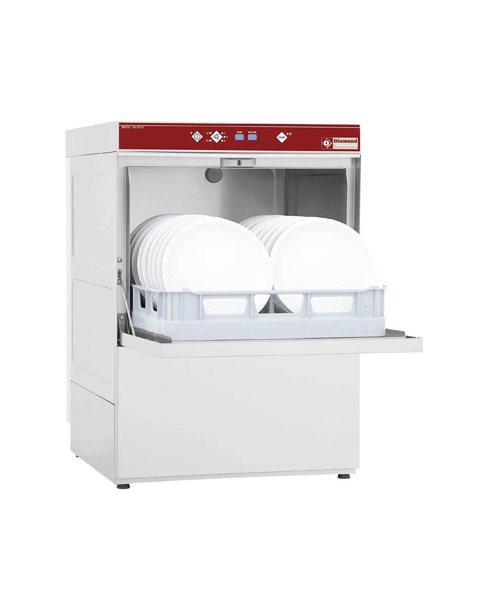 Horeca vaatwasser met doorlopende waterontharder- 50 x 50 mand - 400V - Best wash - Diamond - DFE6/6-AC