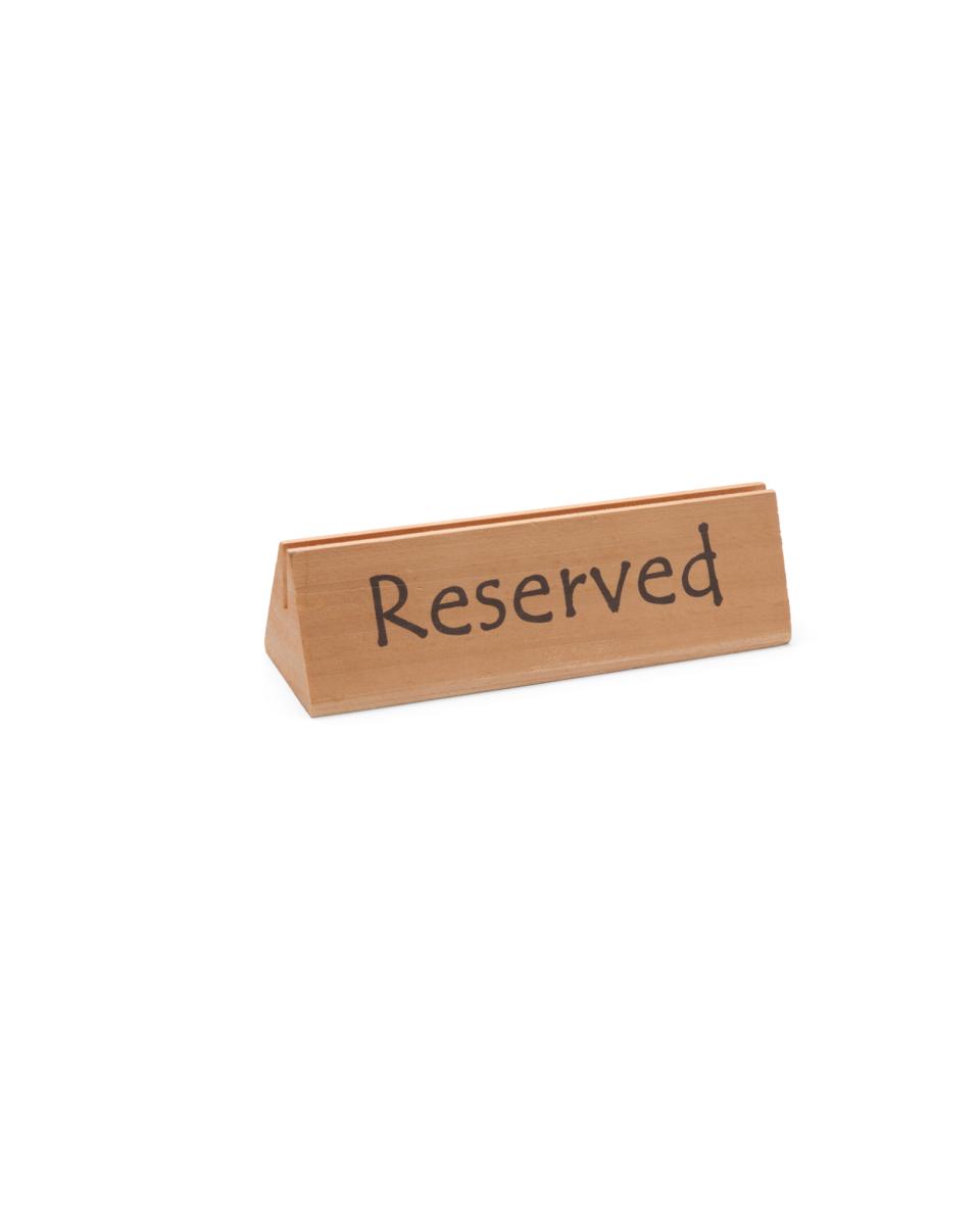 Tafelstandaard reserved - Hout - 152x44x44 mm - Hendi - 664308
