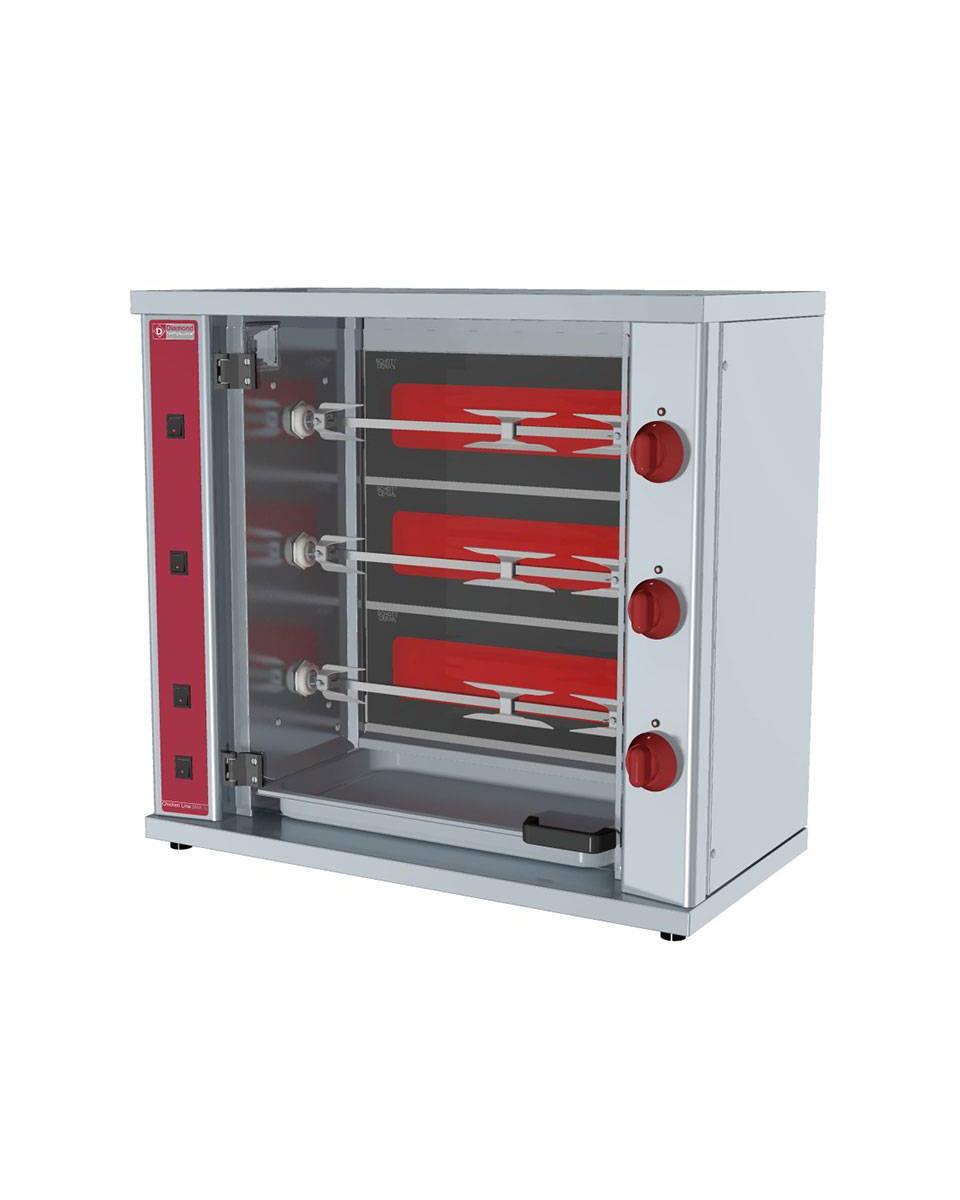 Kippengrill - Vitokeramisch - 9 kippen - 400V - Small - Diamond - RVE/3C-SBC