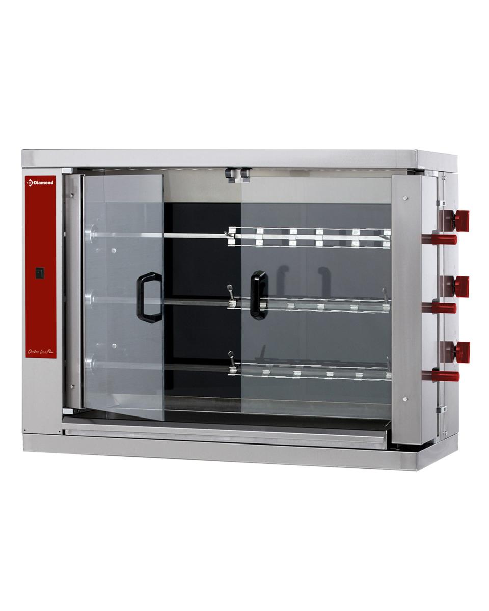 Kippengrill - Vitokeramisch - 18 kippen - 400V - Diamond - RVE/3C-CM