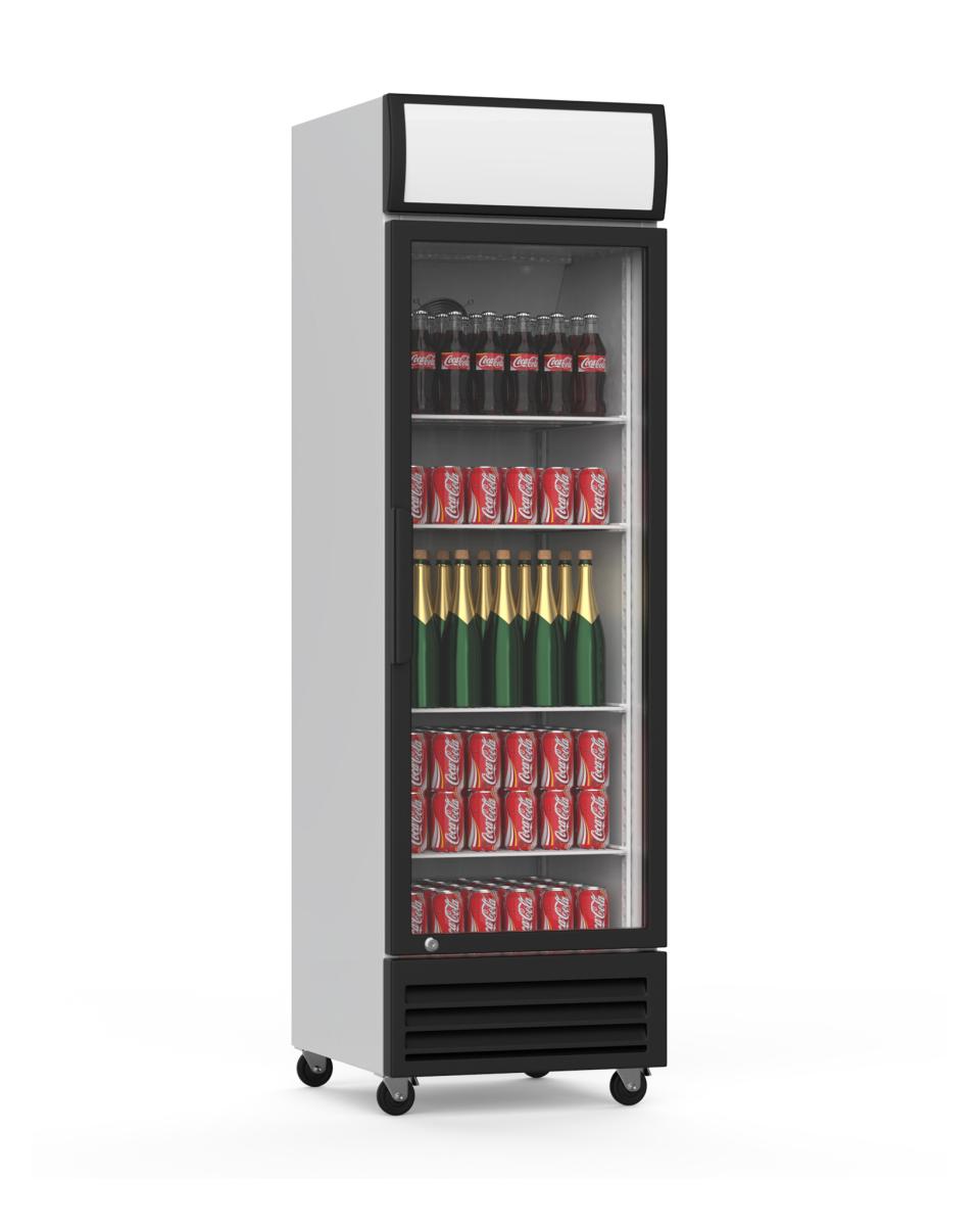 Koelkast glazen deur - 360 Liter - 1 deurs - Wit - Promoline
