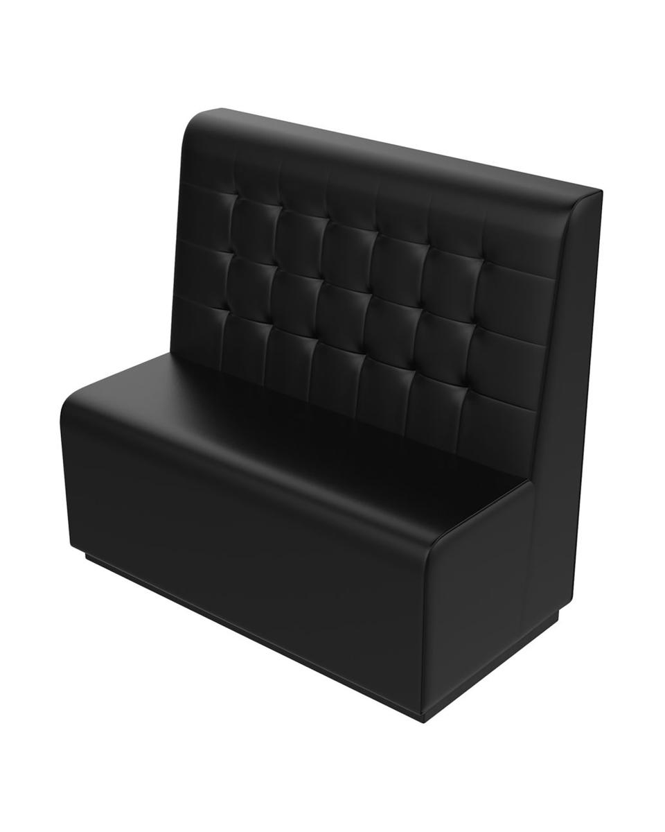 Horeca eetbank - Amsterdam - Zwart - 122 cm - Promoline
