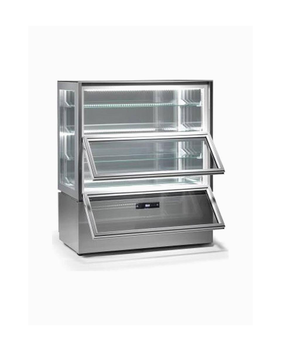 Vitrine - 4 Zijden in glas - 4 Niveaus - 2 Deuren - Geventileerd - Diamond - KUB/52MV