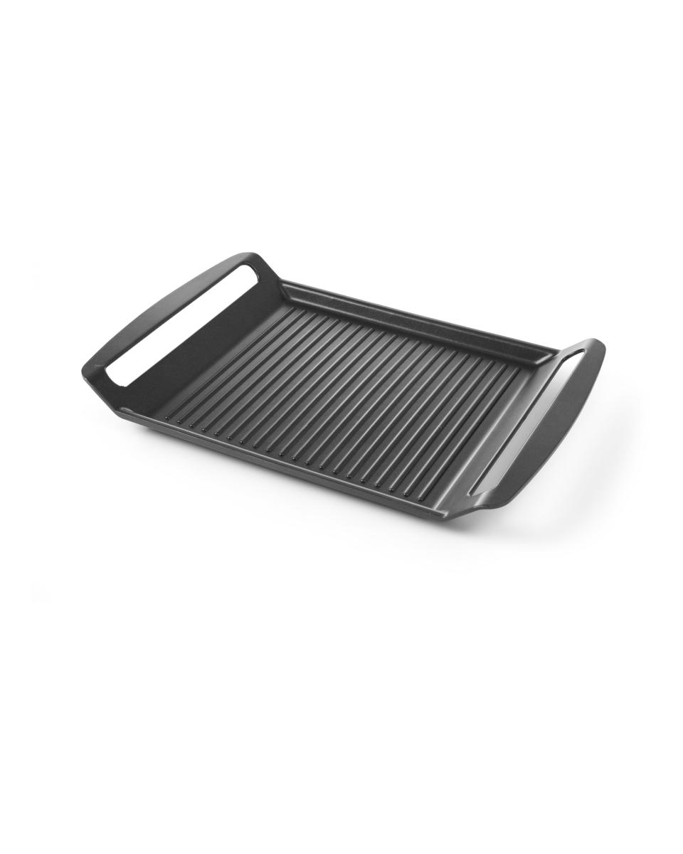 Grillplaat voor inductiekookplaten - Aluminium - H 3.5 X 26 X 39 CM - Hendi - 629130