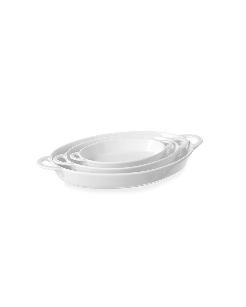 Ovenschaal - 3 stuks - 27 X 18 CM - Wit - Porselein - Hendi - 784020